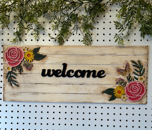 Oblong Welcome Sign